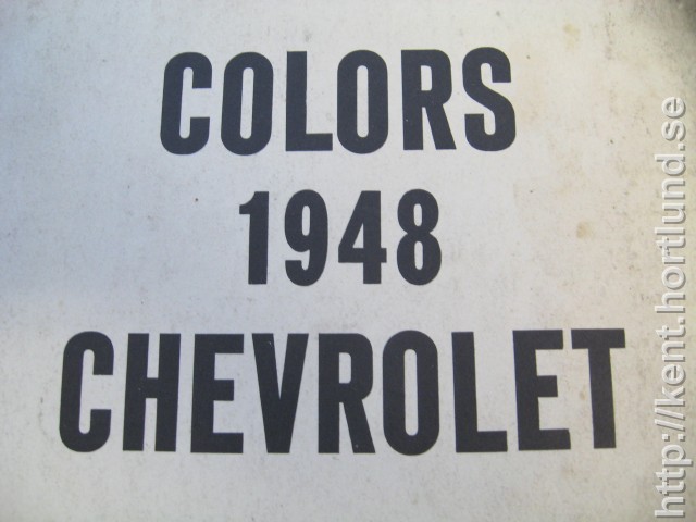 1948 Chevrolet Lackrpover Du Pont Bulletin 20