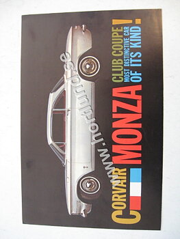 1960 Chevrolet Corvair Monza Försäljningsfolder