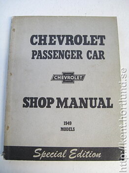 1949 Chevrolet Shop Manual Special Edition