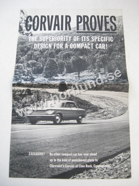 1960 Chevrolet Corvair Stor Försäljnignsbroschyr