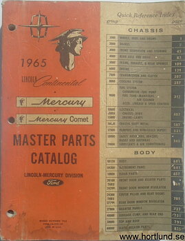 1965 Lincoln Continental & Mercury Master Parts Catalog