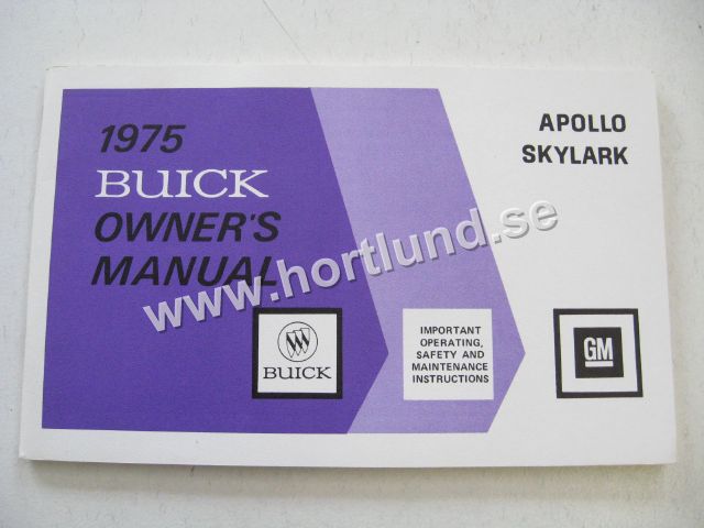1975 Buick Apollo & Skylark Owners Manual