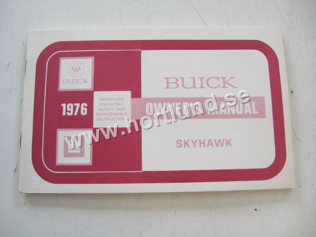 1976 Buick Skyhawk Owners Manual