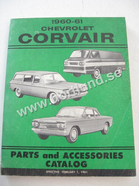 1960-1961 Chevrolet Corvair Parts and Accessories Catalog