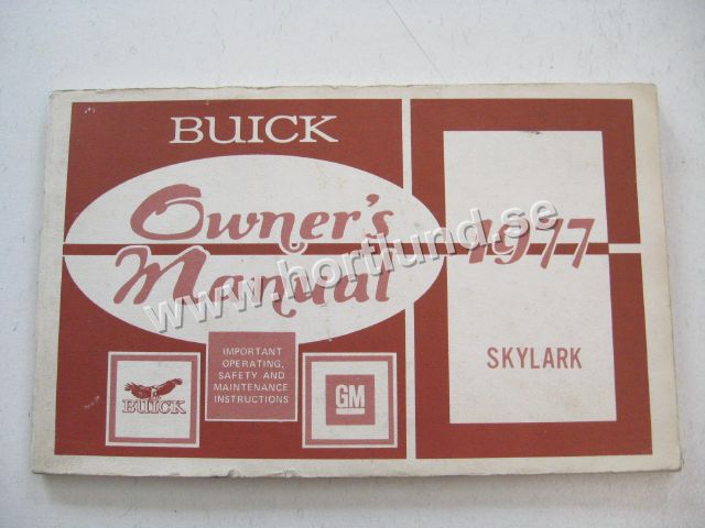 1977 Buick Skylark Owners Manual