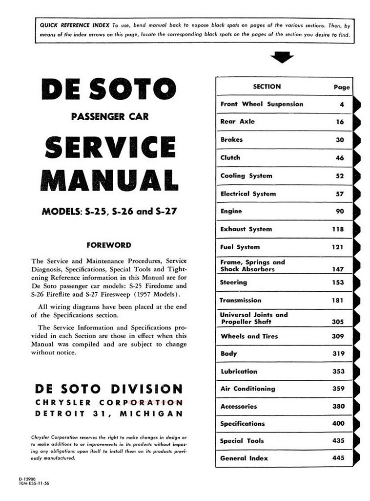 1957 De Soto Service Manual - 2