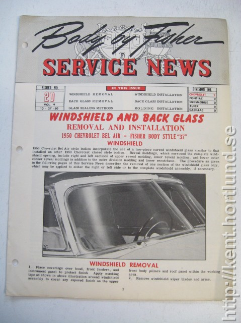 1950 chevrolet Service News No20