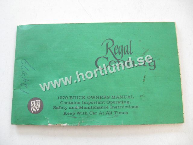 1979 Buick Regal & Century Owners Manual