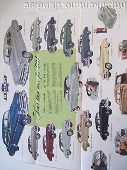 1950 Chevrolet Försäljningsfolder Nytryck av hög kvalitet, blir stor affisch