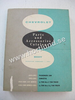 1961 Chevrolet Body Parts and Accessories Catalog
