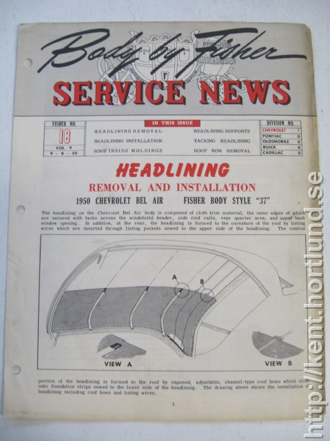 1950 chevrolet Service News No18