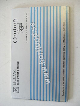 1981 Buick Century & Regal Owners Manual