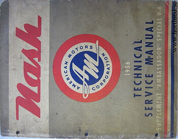 1956 Nash Technical Service Manual supplement Ambassador Special V-8