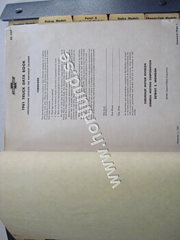 1961 Chevrolet Truck Data Book