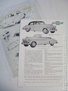 1950 Chevrolet Försäljningsbroschyr På Svenska