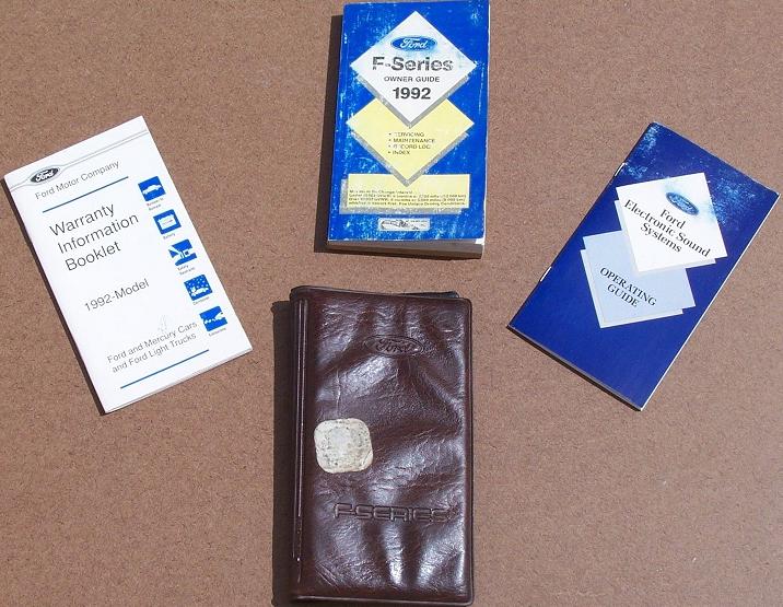 1992 Ford F-Series Owner Guide