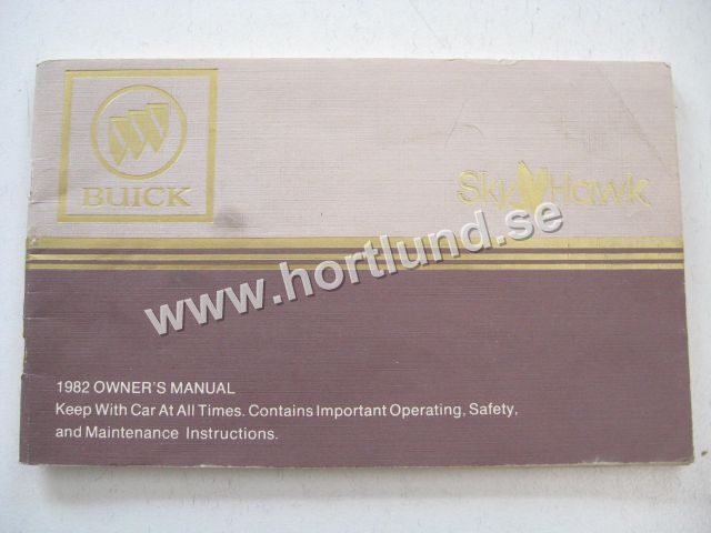 1982 Buick Skyhawk Owners Manual