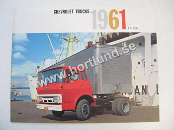 1961 Chevrolet Truck Försäljningsbroschyr Tilt Cabs