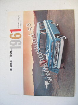 1961 Chevrolet Truck Försäljningsbroschyr Suburban Carryalls and Panels