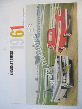 1961 Chevrolet Truck Försäljningsfolder blir stor affisch Models and Specifications