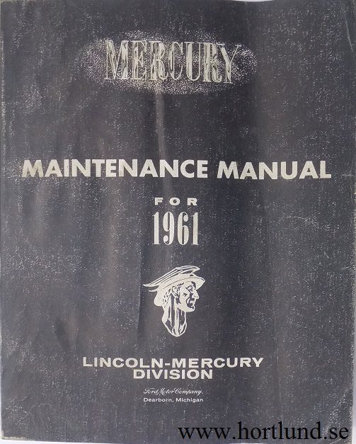 1961 Mercury Maintenance Manual