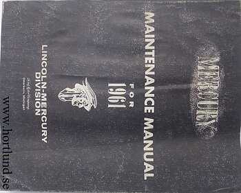 1961 Mercury Maintenance Manual