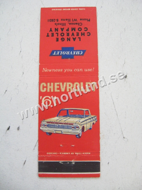 1961 Chevrolet Matchbox cover
