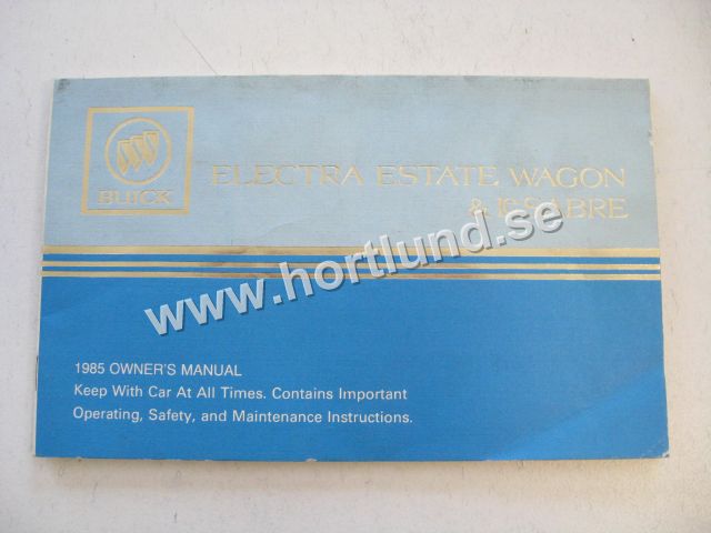 1985 Buick Electra Estate Wagon & Le Sabre Owners Manual
