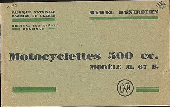 1928-1930 FN M 67 B Instruktionsbok