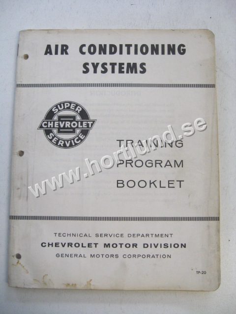 1962 Chevrolet Air Conditioning Systems Training Program Booklet