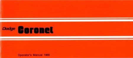 1969 Dodge Coronet Operator's Manual