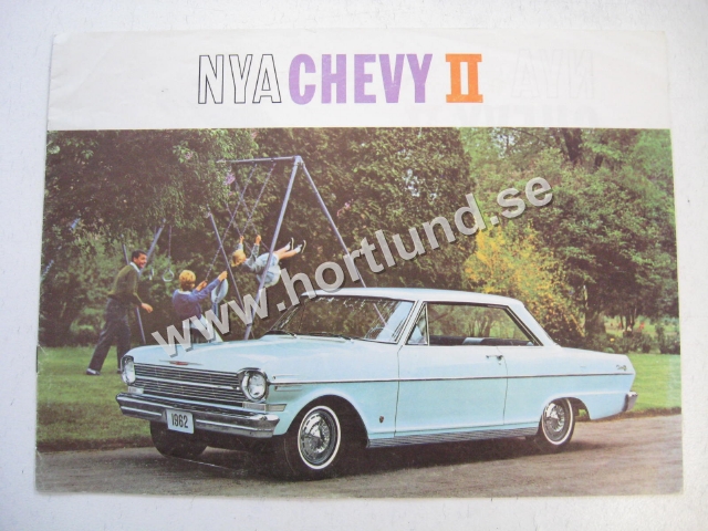 1962 Chevrolet Försäljningsbroschyr Nya Chevy II SV Svenska