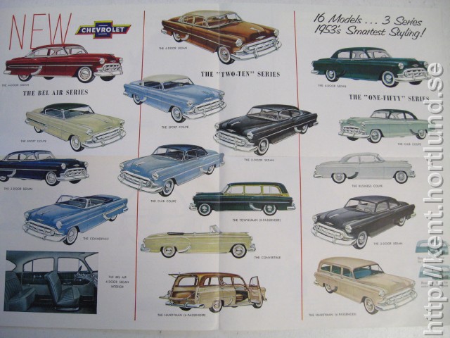 1953 Chevrolet Försäljningsfolder