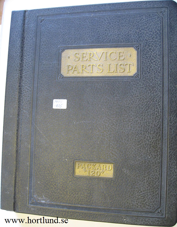 1936 Packard 120 and 120-B Service Parts List