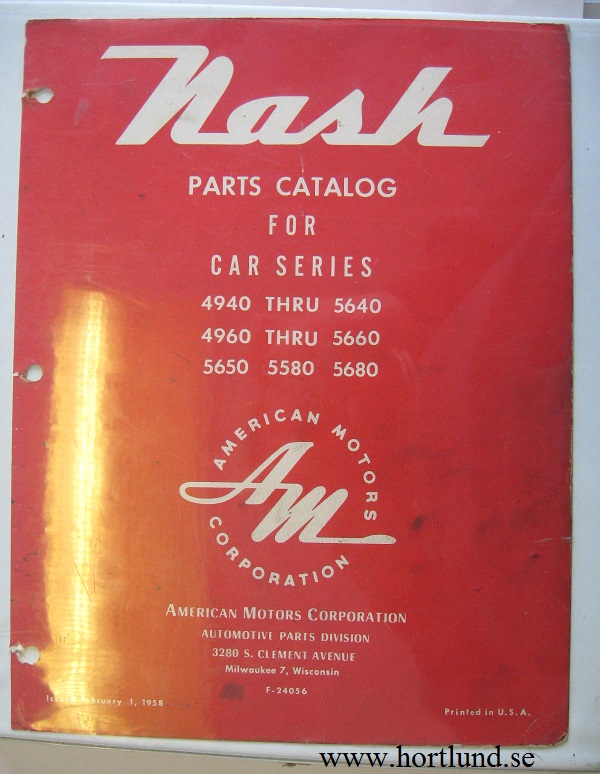 1956 Nash Parts Catalog 1949-1956
