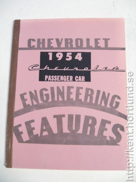 1954 Chevrolet Engineering Features Passenger Cars