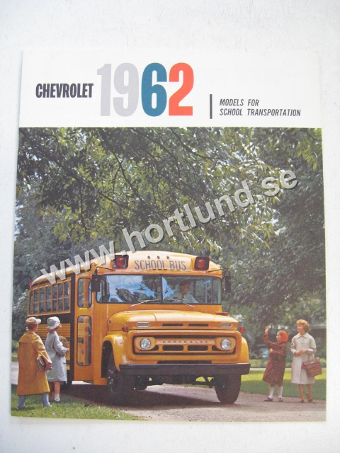 1962 Chevrolet Trucks Försäljningsbroschyr School Transportation