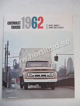 1962 Chevrolet Trucks Försäljningsbroschyr Diesel Models, Series D60 & D60-H