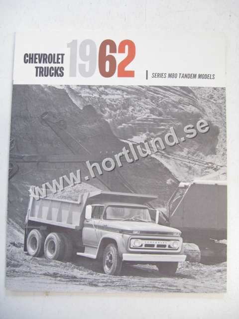 1962 Chevrolet Trucks Försäljningsbroschyr Series M80 Tandem Models
