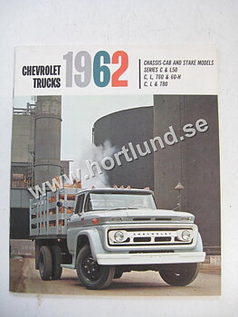 1962 Chevrolet Trucks Försäljningsbroschyr Chassis-Cab and Stake Model