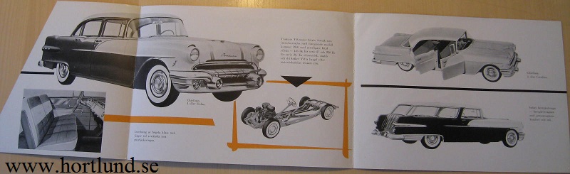 1956 Pontiac Star Chief och Chieftain broschyr svensk - 2