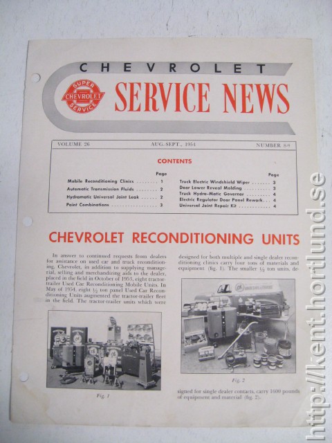 1954 Chevrolet Service News Aug-Sept 1954