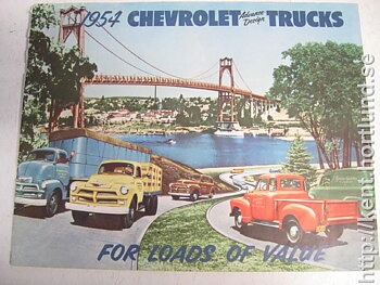1954 Chevrolet Trucks Försäljningsbroschyr