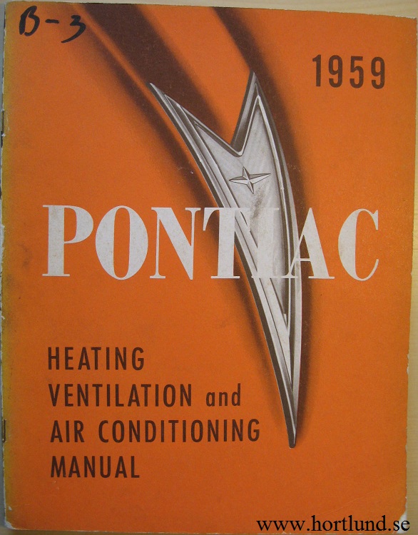 1959 Pontiac Heating, Ventilation and Air Conditioning Manual