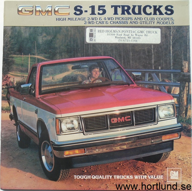 1983 GMC S-15 Trucks Broschyr