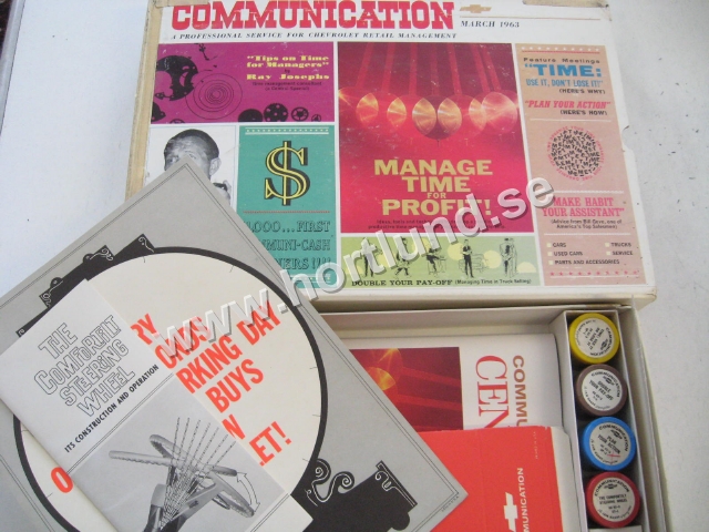 1963 Chevrolet Communication Box March Manage Time for Profit Innehåller Filmrullar samt Skivor