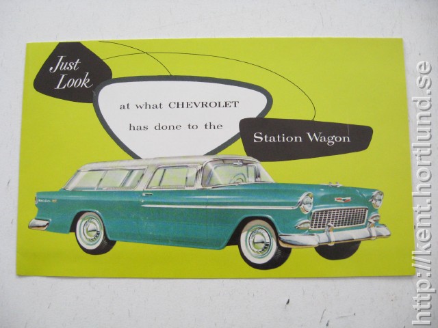 1955 Chevrolet Station Wagon Försäljingsfolder