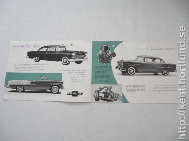 1955 Chevrolet Försäljningsbroschyr SV Svenska