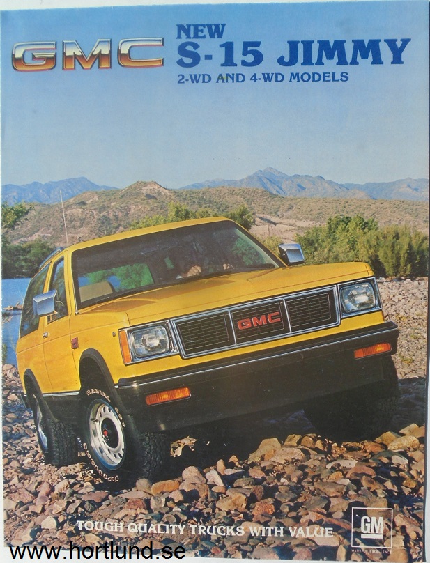 1983 GMC S-15 Jimmy Broschyr