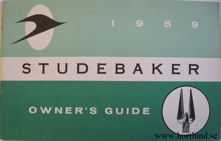 1959 Studebaker Owner's Manual Export